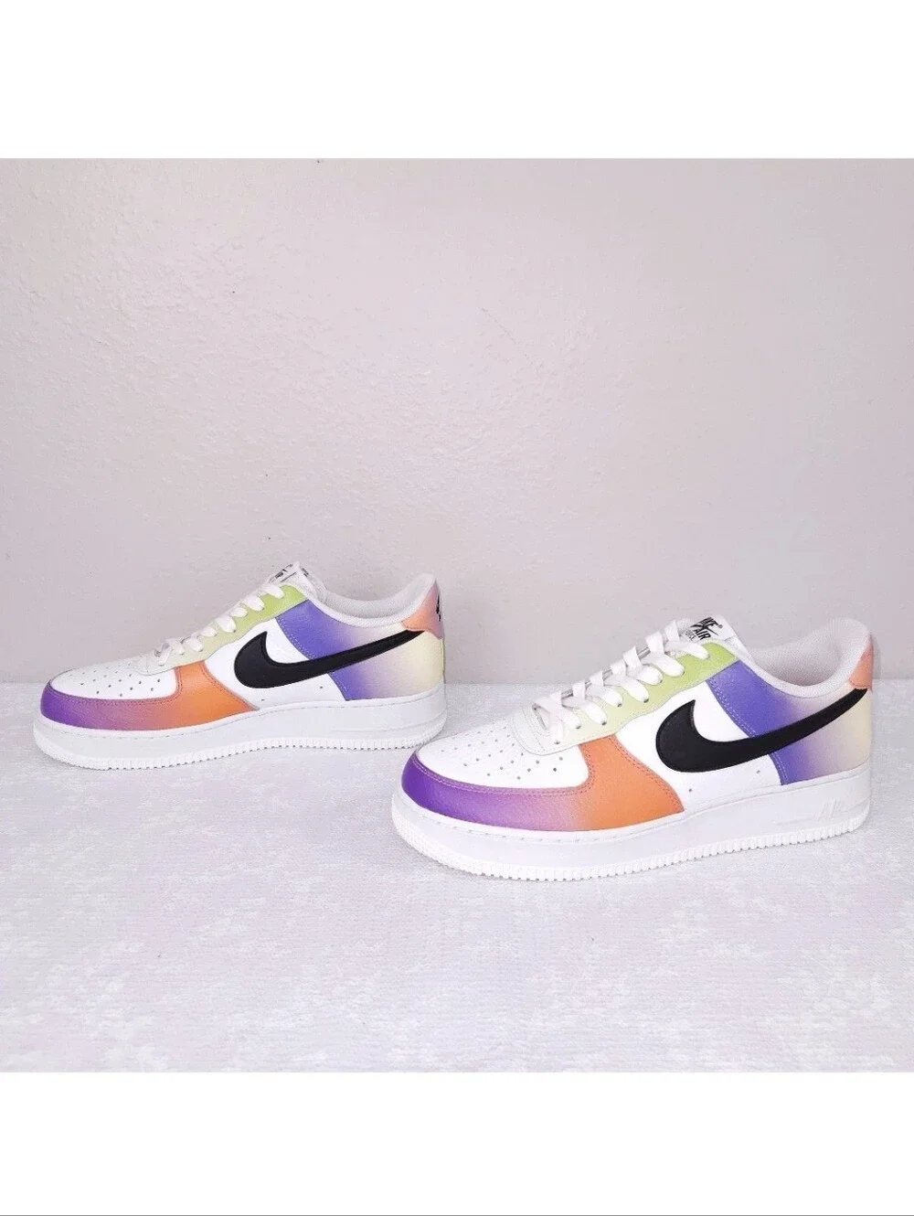 NIKE AIR Force 1 Low '07 Multi-Color Gradient Women's US 12 Athletic Sneakers